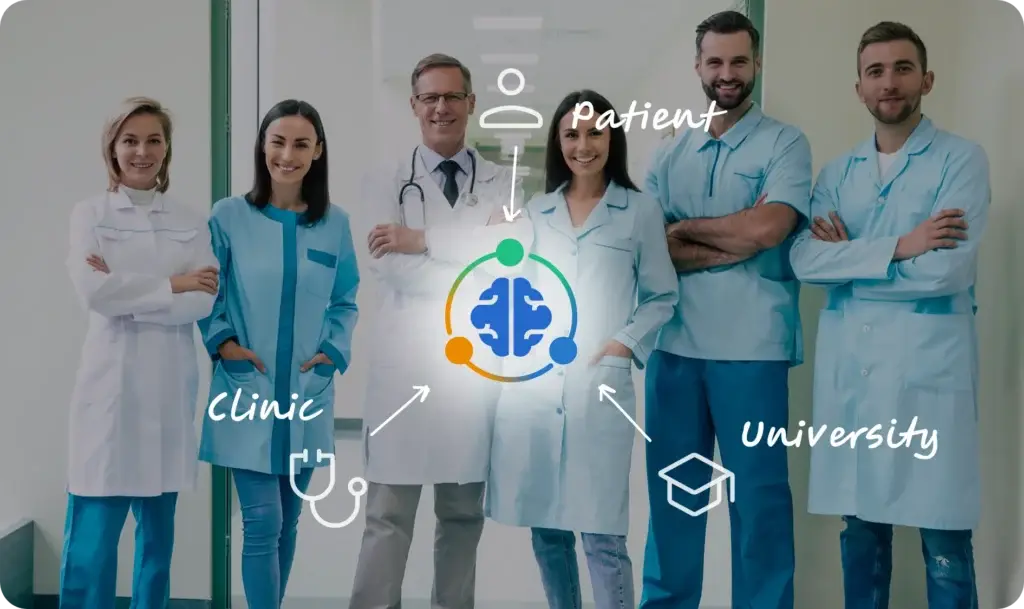 Healthcare professionals ADHD Evaluation connected through AXON HIPAA compliant digital healthcare platform